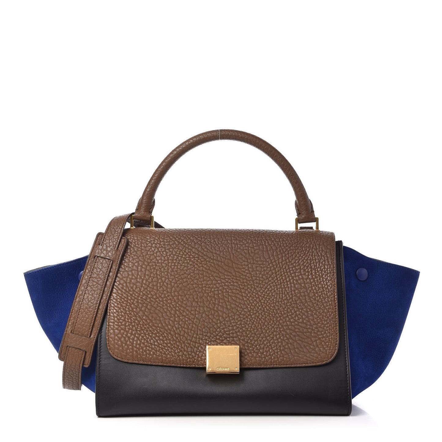 Bullhide Calfskin Nubuck Small Tri-Color Trapeze Coffee