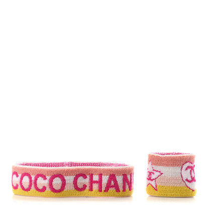 Chanel Knit Coco CC Headband Wristband Set Multicolor 1 of 6