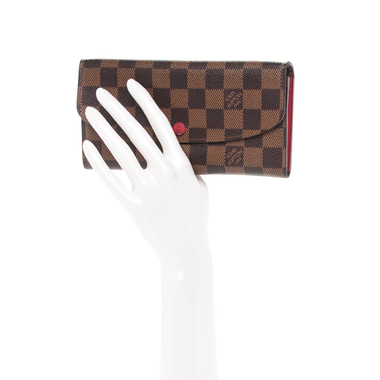 Damier Ebene Emilie Wallet Red