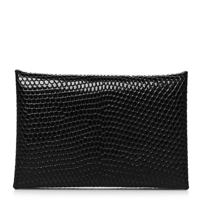 Hermes Lizard Calvi Card Case Black 1 of 10