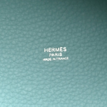 Hermes Taurillon Clemence Picotin Lock 18 PM Bleu Atoll 6 of 13