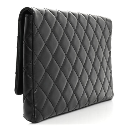 Chanel Aged Calfskin Quilted Reissue 2.55 Clutch Black 3 of 7