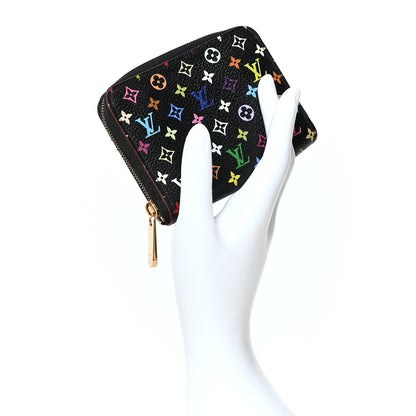 Louis Vuitton Monogram Multicolor Zippy Coin Purse Black 2 of 8