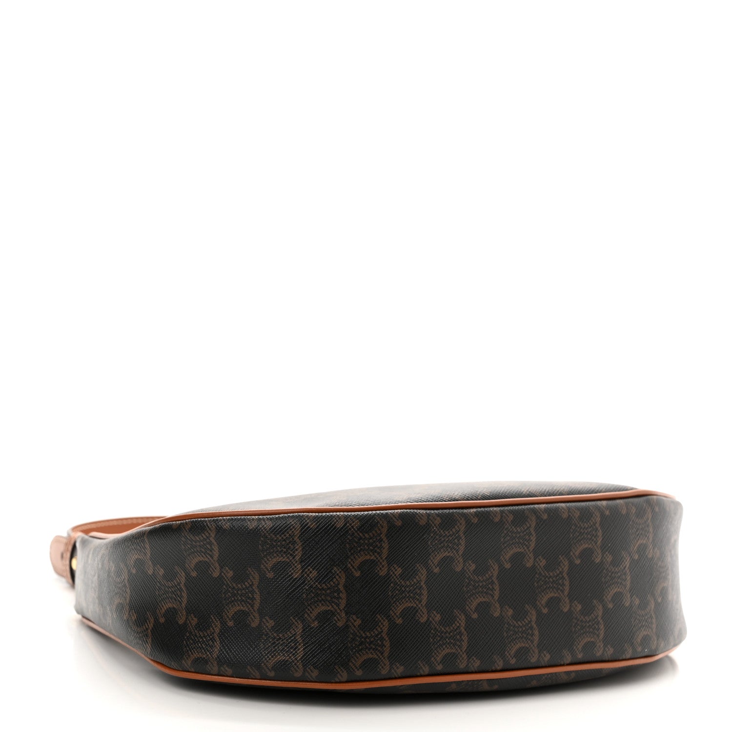 Celine Triomphe Canvas Calfskin Ava Shoulder Bag Tan 4 of 10