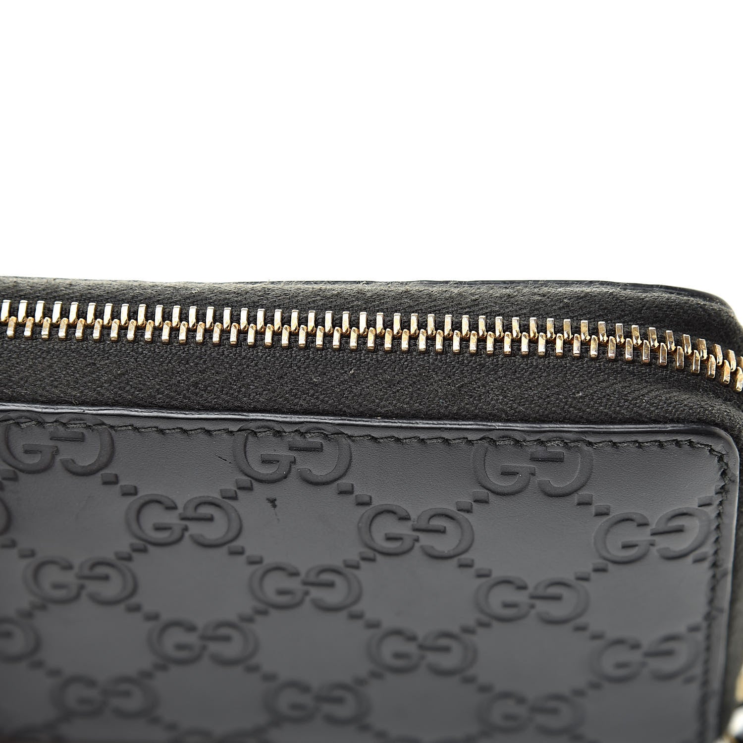 Gucci Guccissima Bow Zip Around Wallet Black 14 of 15