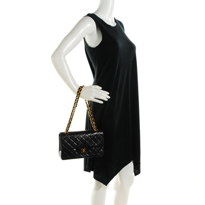 Chanel Lambskin Quilted Small Double Flap Black 2 of 7