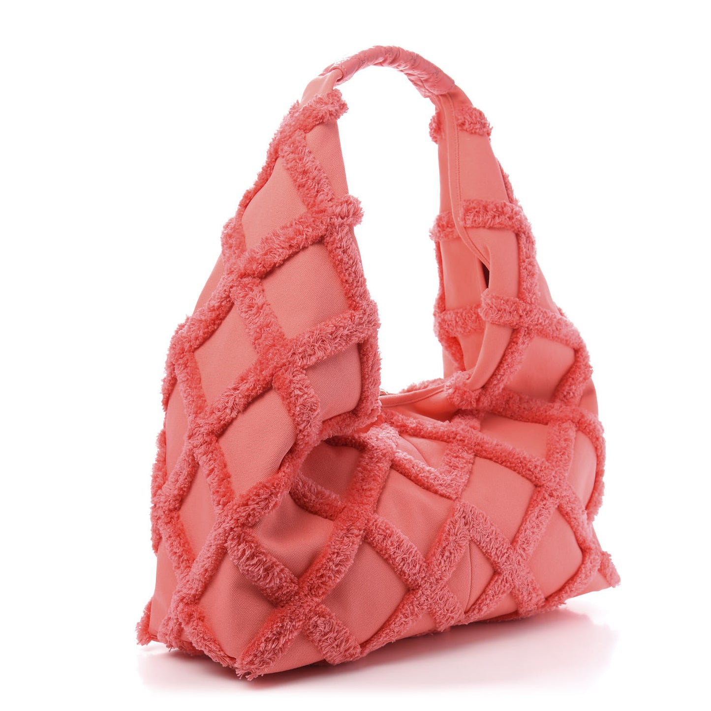 Cotton Canvas Large CC Embrace Hobo Coral