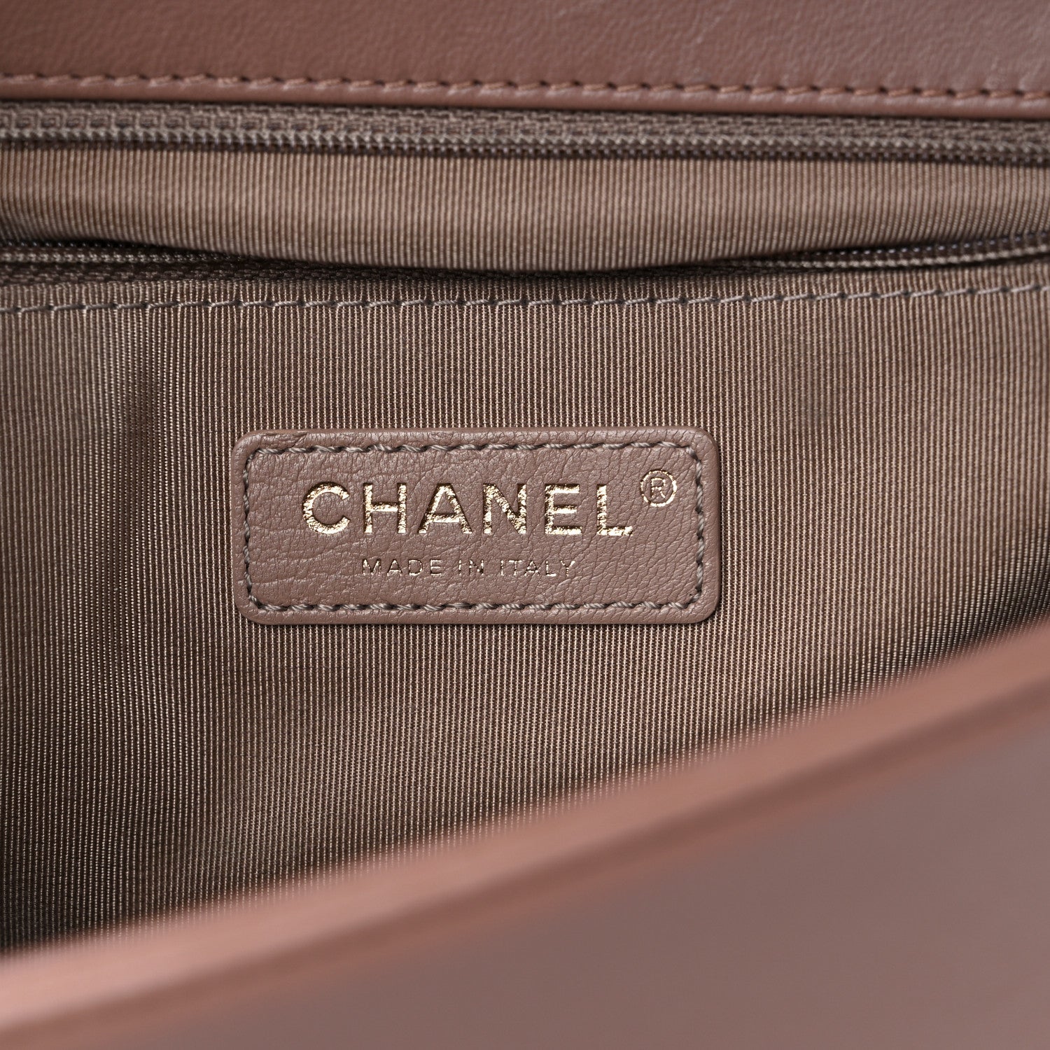 Chanel Lambskin Chevron Quilted New Medium Boy Flap Beige 5 of 22