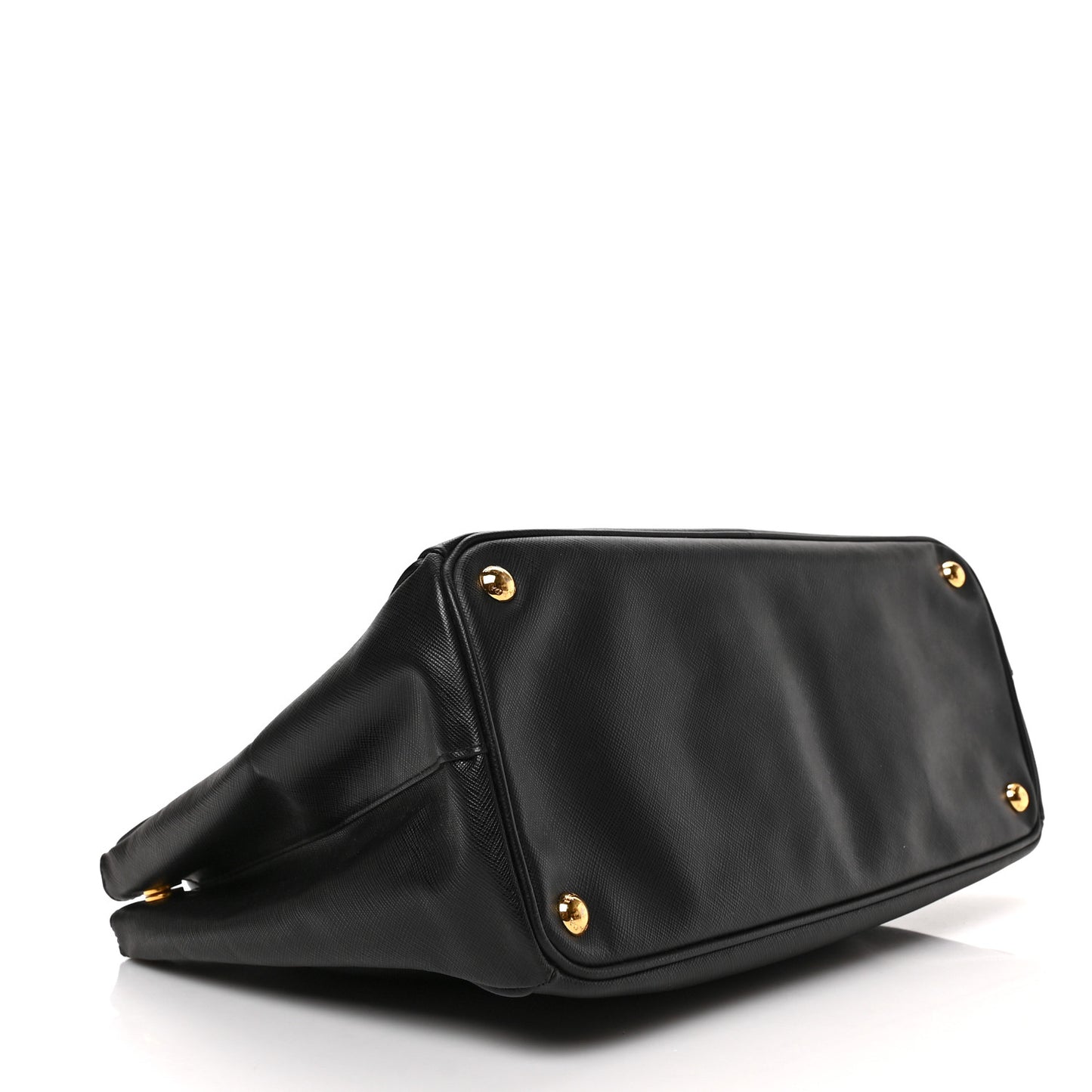Saffiano Medium Galleria Double Zip Tote Black