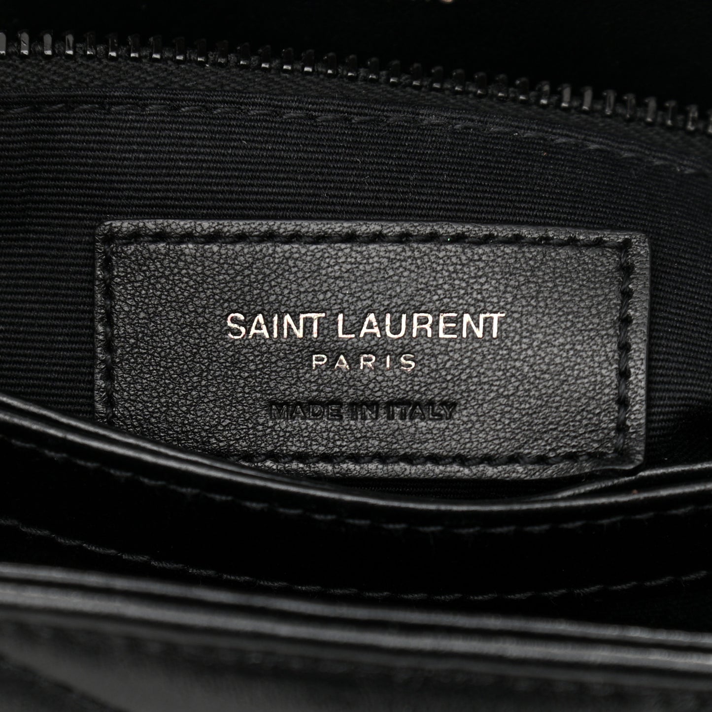 Calfskin Y Quilted Monogram Toy Loulou Crossbody Bag Black