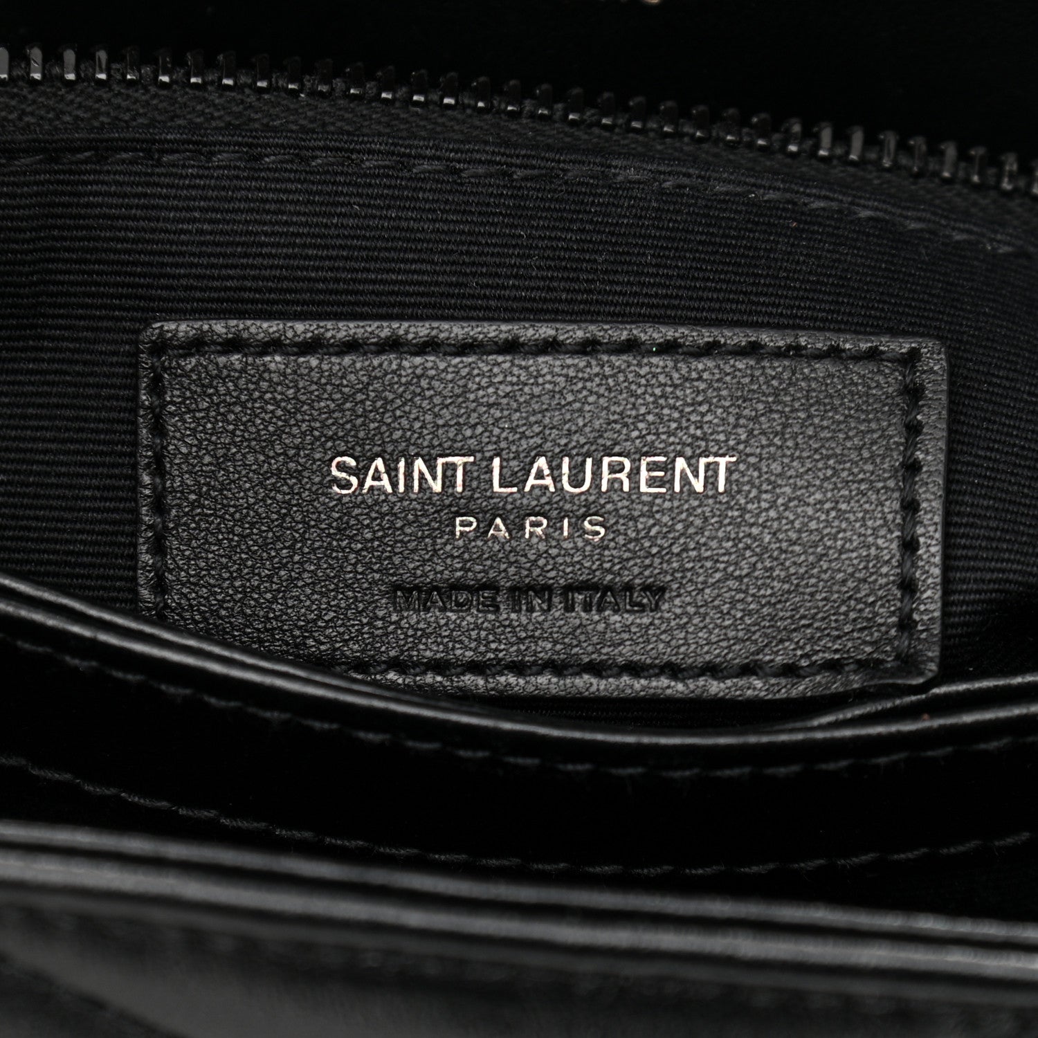Saint Laurent Calfskin Y Quilted Monogram Toy Loulou Crossbody Bag Black 7 of 12