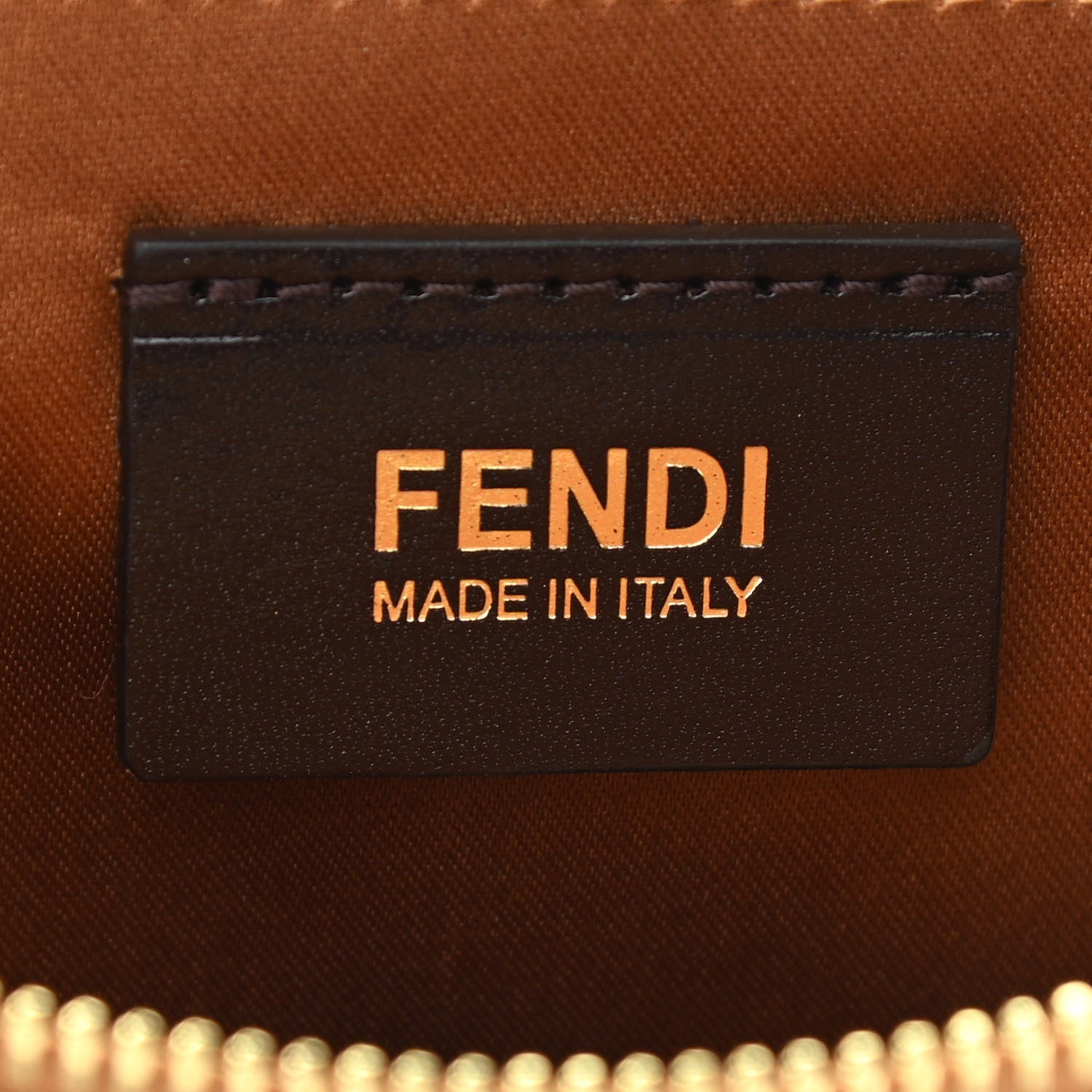 Fendi Zucca Quilted Pochette Tobacco 5 of 10