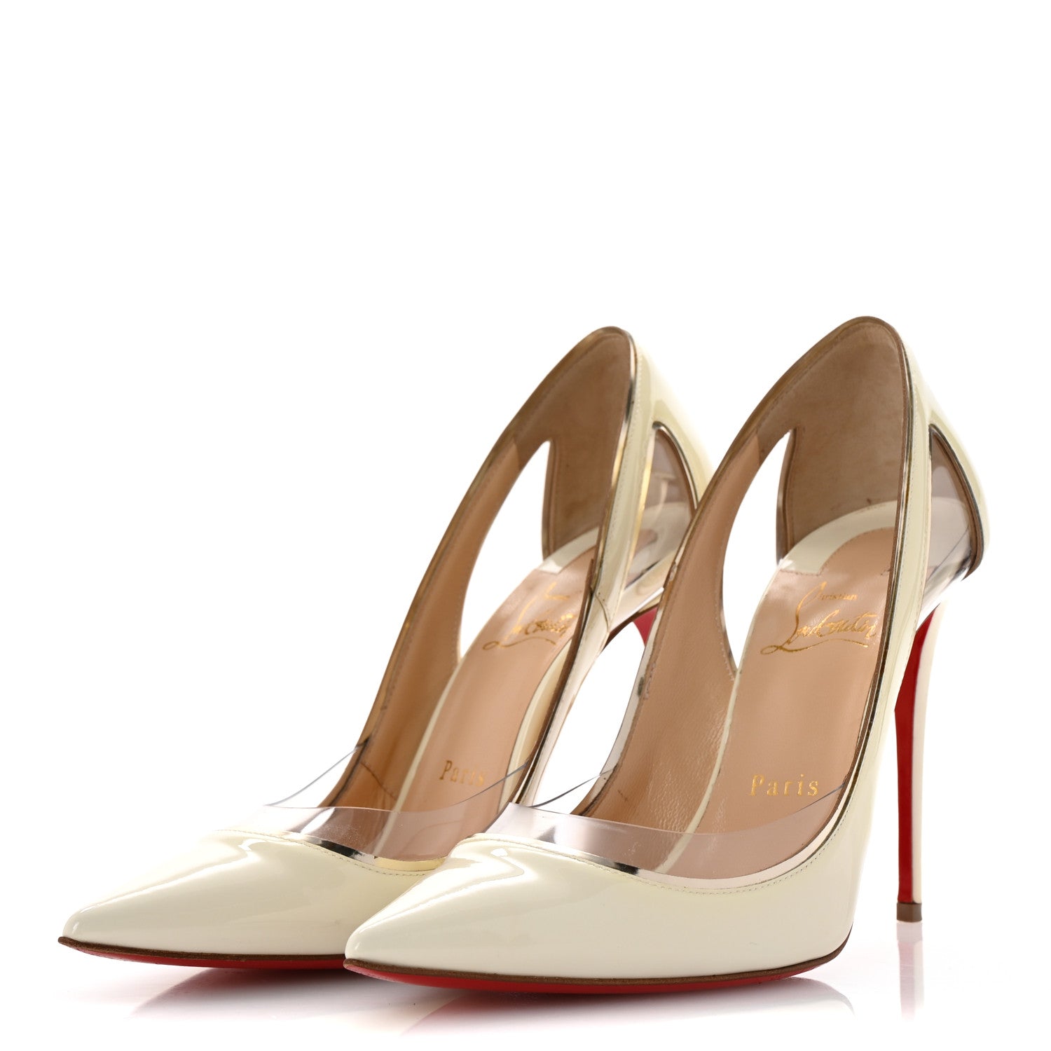 Christian Louboutin Patent PVC Specchio Cosmo 554 100 Pumps 38
