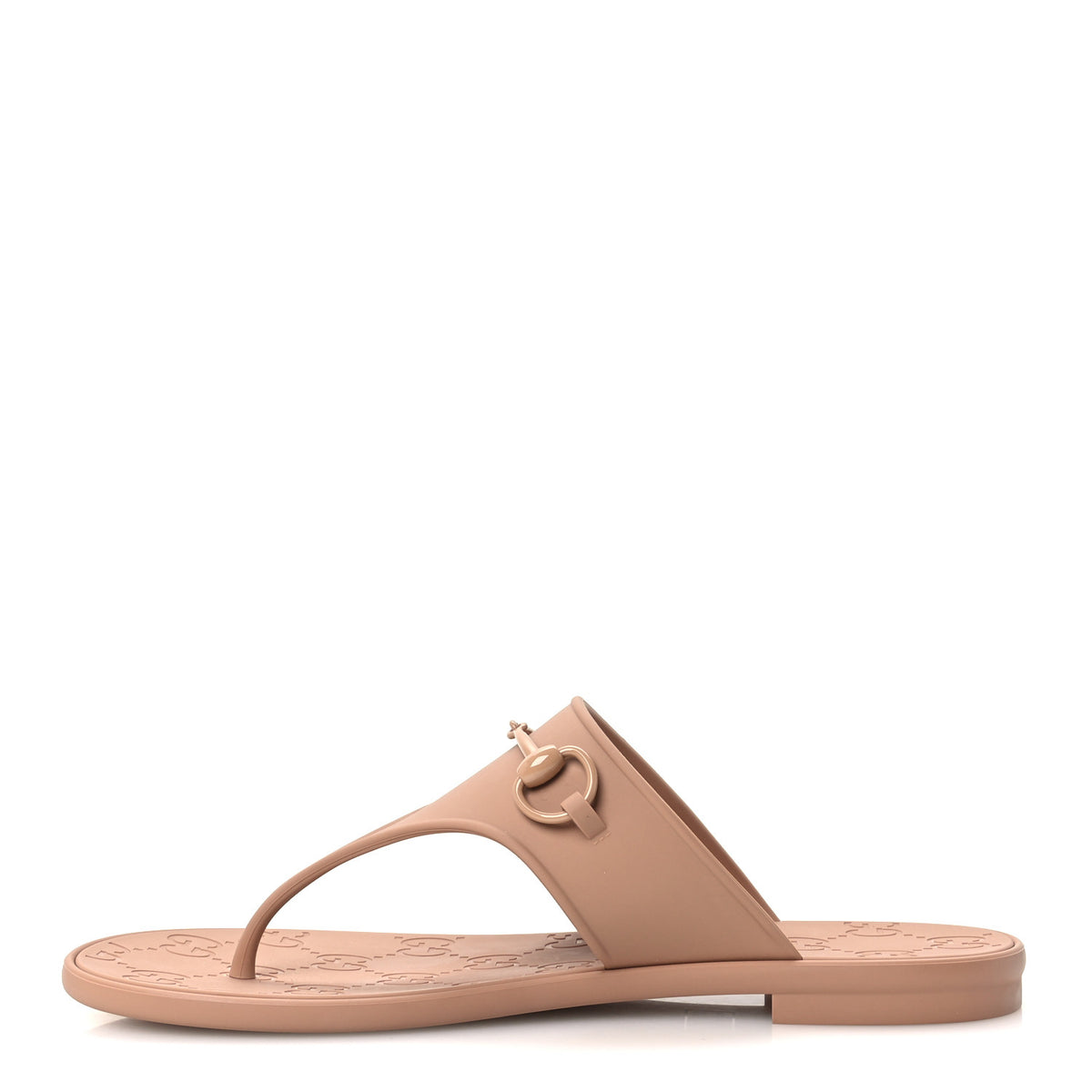 Rubber Womens Horsebit Thong Sandals 41 Vintage Camel
