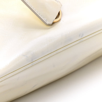 Prada Saffiano Vernice Mini Galleria Double Zip Tote Bianco 7 of 11