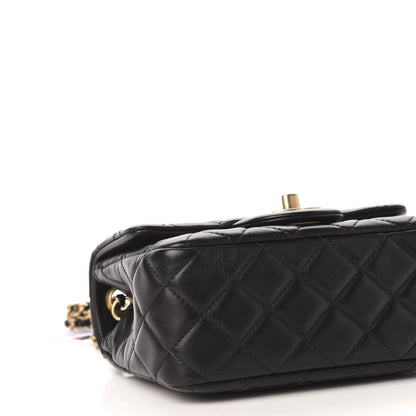 Chanel Lambskin Quilted Mini Pearl Crush Flap Black 8 of 10