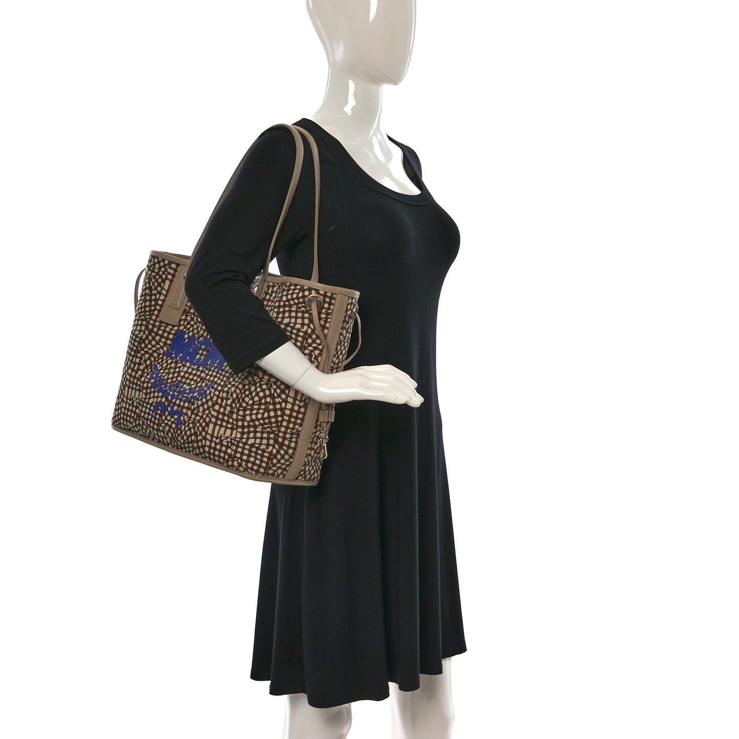 Visetos Medium Liz Reversible Shopper Tote Beige