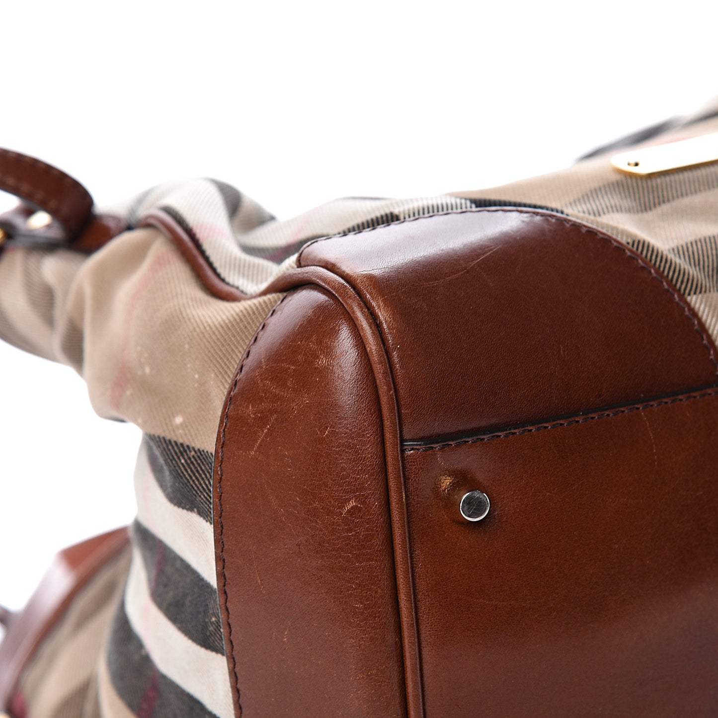 House Check Small Canterbury Tote Dark Tan