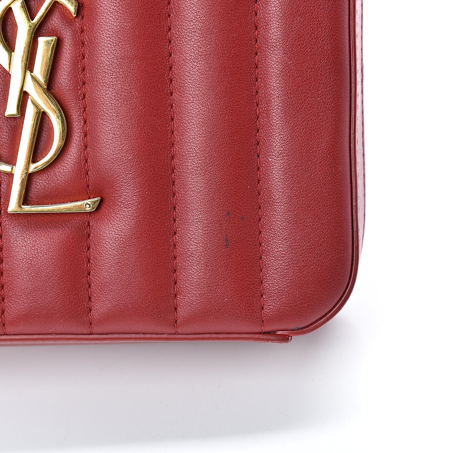 Lambskin Matelasse Vicky Monogram Belt Bag Eros Red