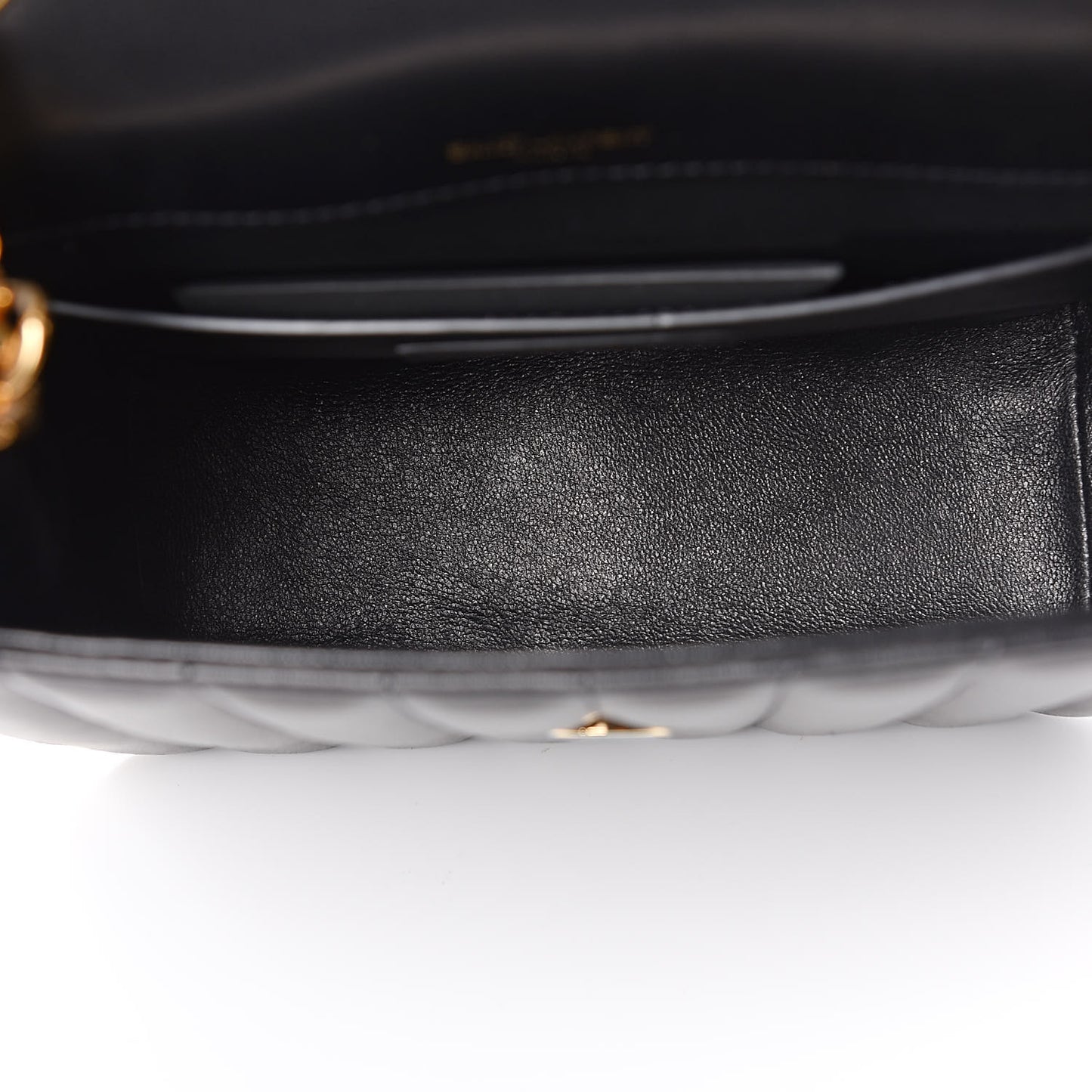 Lambskin Matelasse Monogram Medium Vicky Chain Bag Black