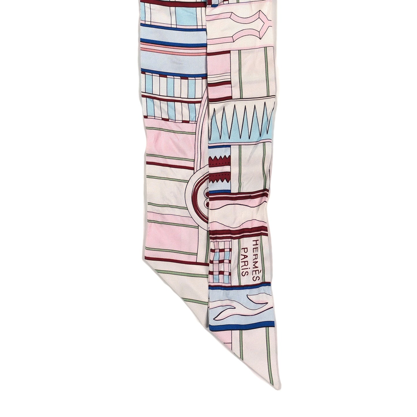 Silk Voltes Et Pirouettes Twilly Rose Ciel Bordeaux