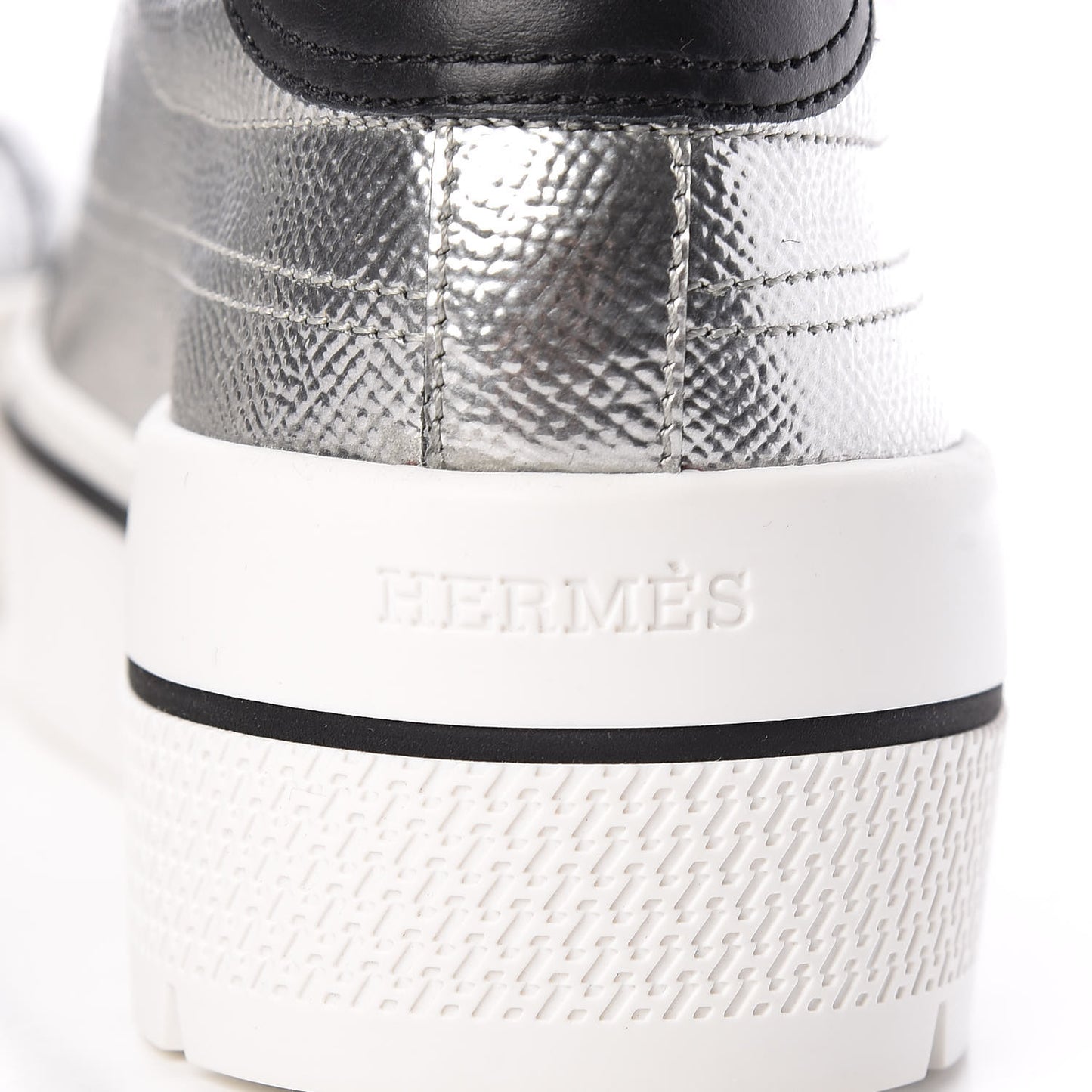 Metallic Epsom Womens Voltage Sneakers 36 Gris Argente Vieilli Black