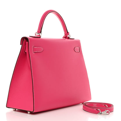 Hermes Epsom Kelly Sellier 32 Rose Tyrien 2 of 11