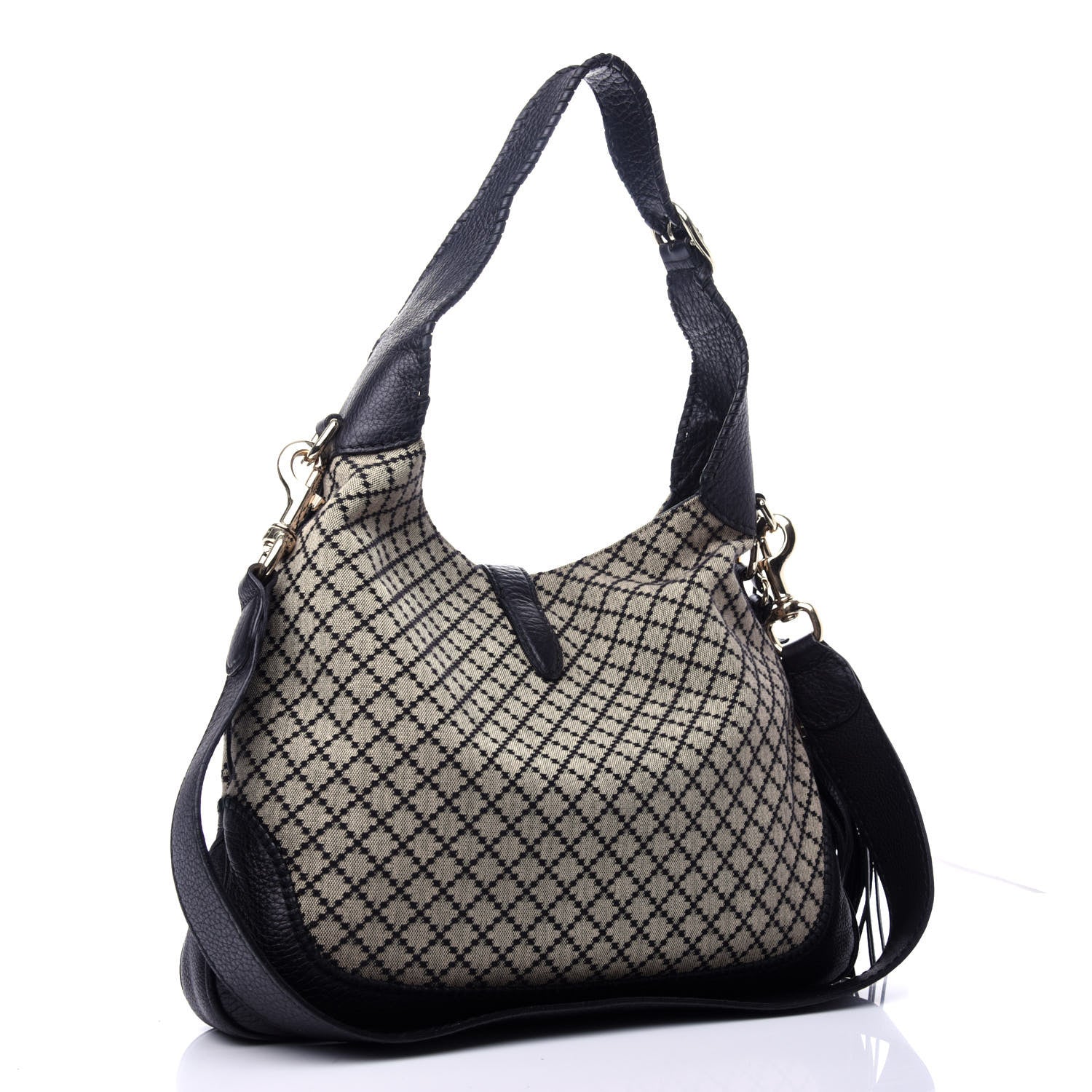 Gucci Diamante Medium New Jackie Shoulder Bag Black 3 of 10