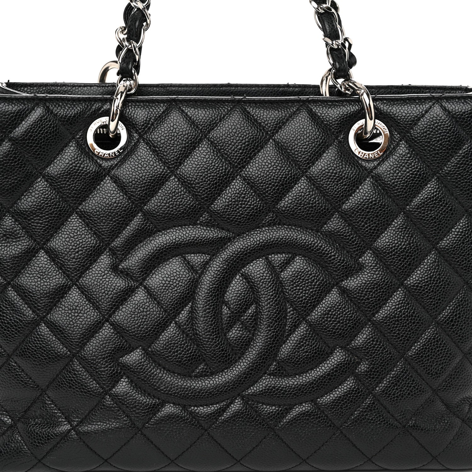 Chanel Caviar Quilted Grand Shopping Tote GST Black 9 of 12