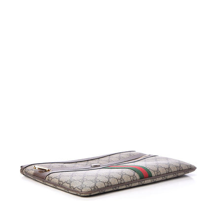 Gucci GG Supreme Monogram Large Ophidia Pouch Clutch Brown 4 of 10