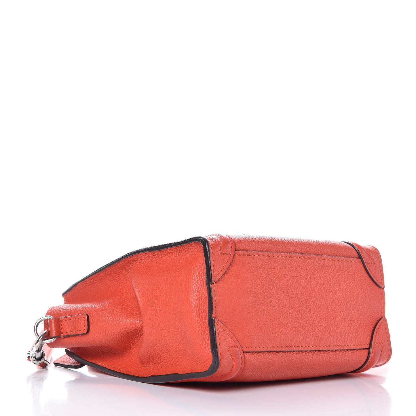 Drummed Calfskin Nano Luggage Vermillion
