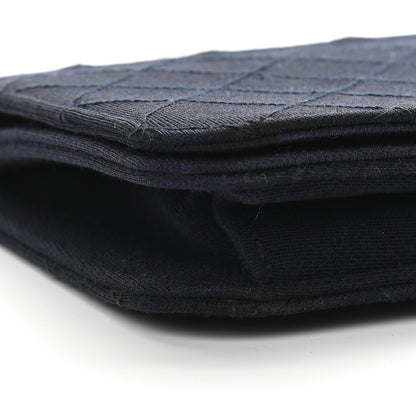 Chanel Jersey Diamond Stitched Small Single Flap Navy Blue 8 of 11