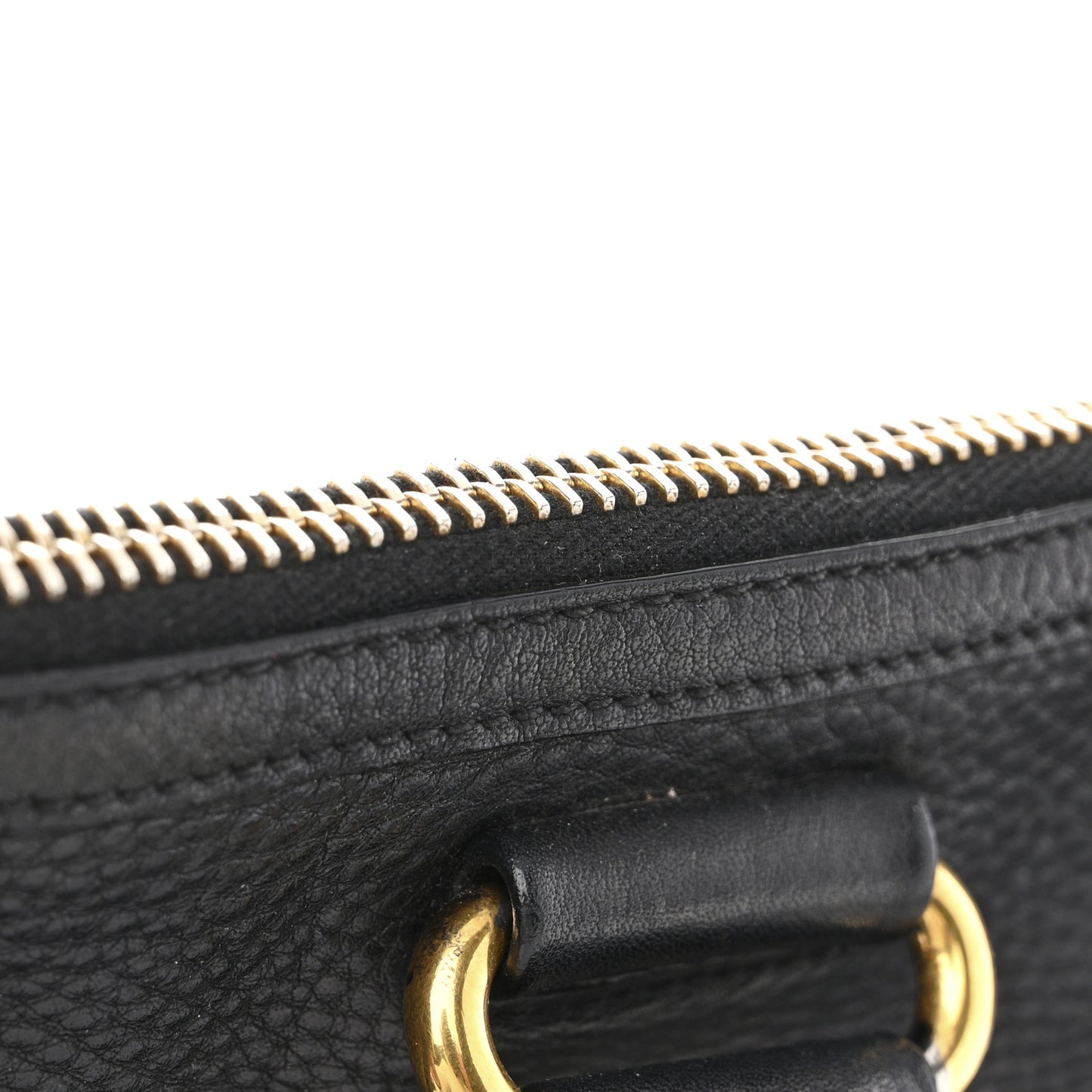Vitello Daino Shopping Satchel Black