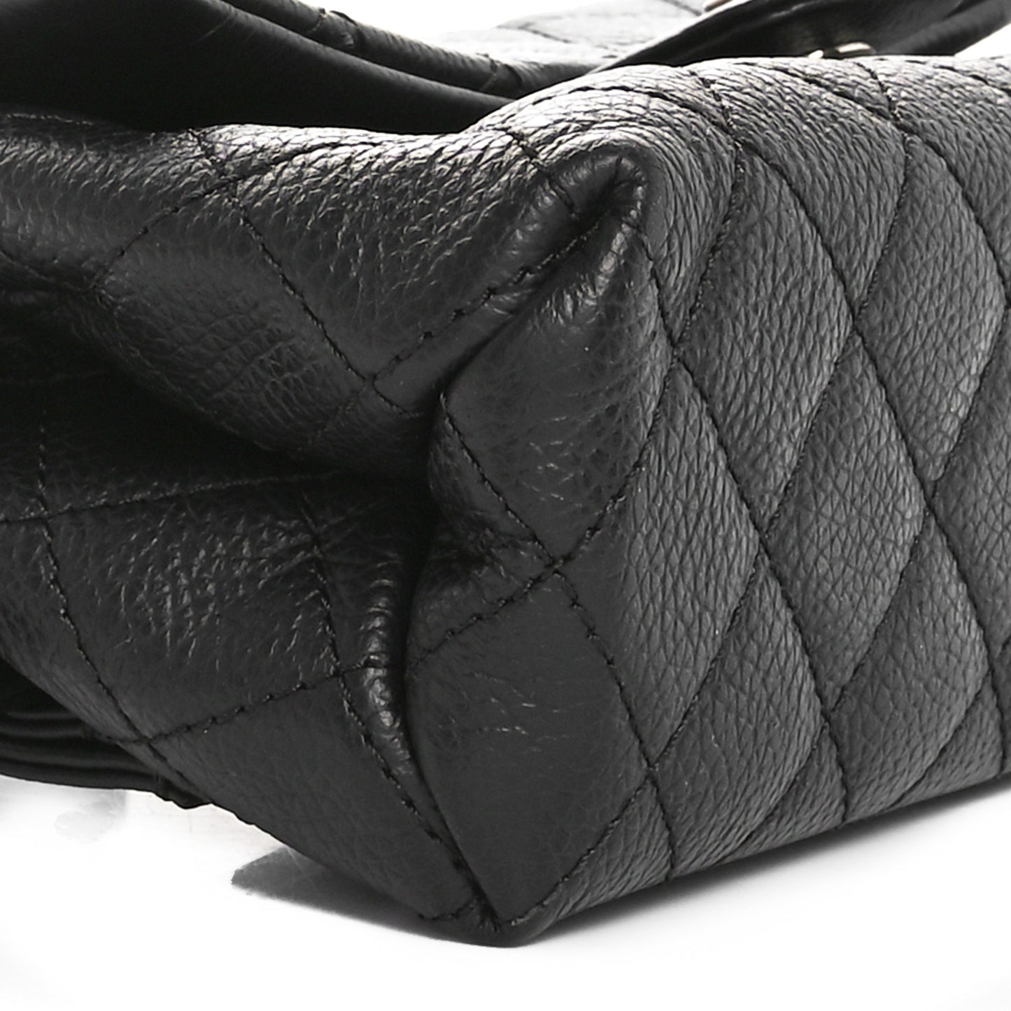 Grained Calfskin Quilted 2.55 Reissue Flap Belt Bag Clutch  Black