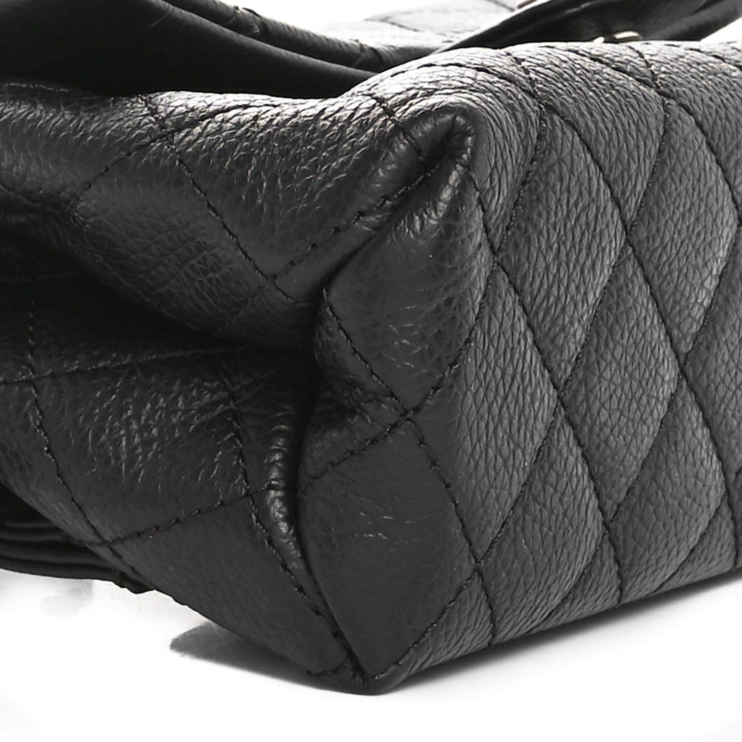 Chanel Grained Calfskin Quilted 2.55 Reissue Flap Belt Bag Clutch  Black 9 of 10