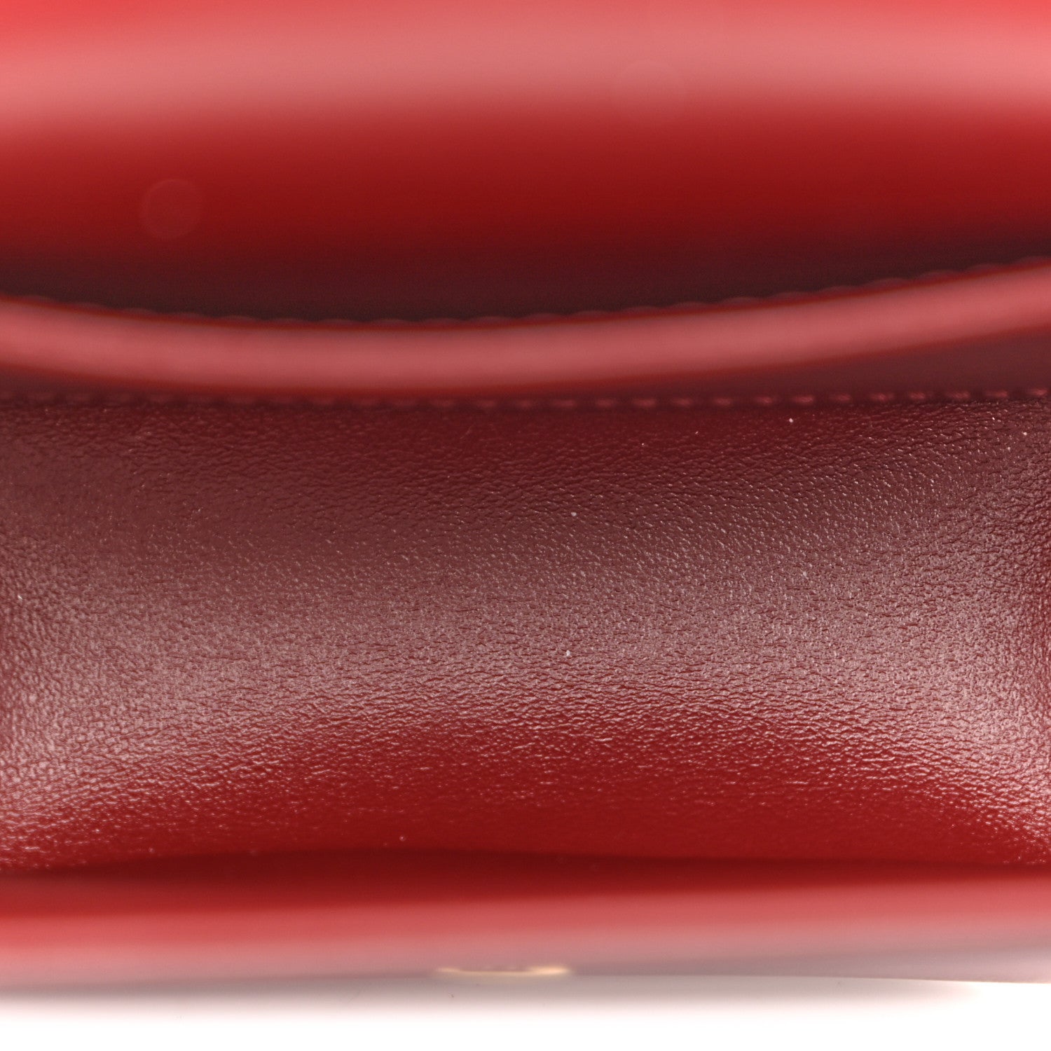 Celine Shiny Calfskin Mini Chain Claude Burgundy 5 of 11