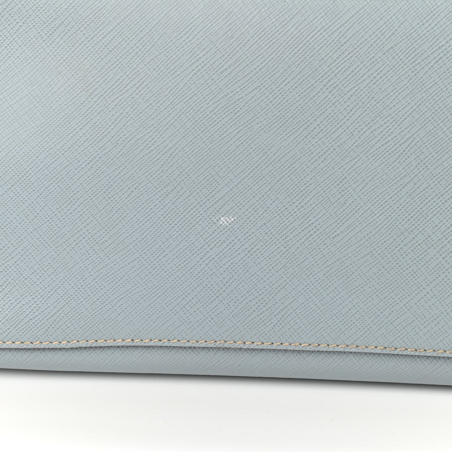 Saffiano Small Galleria Bi-color Double Zip Tote White Astrale