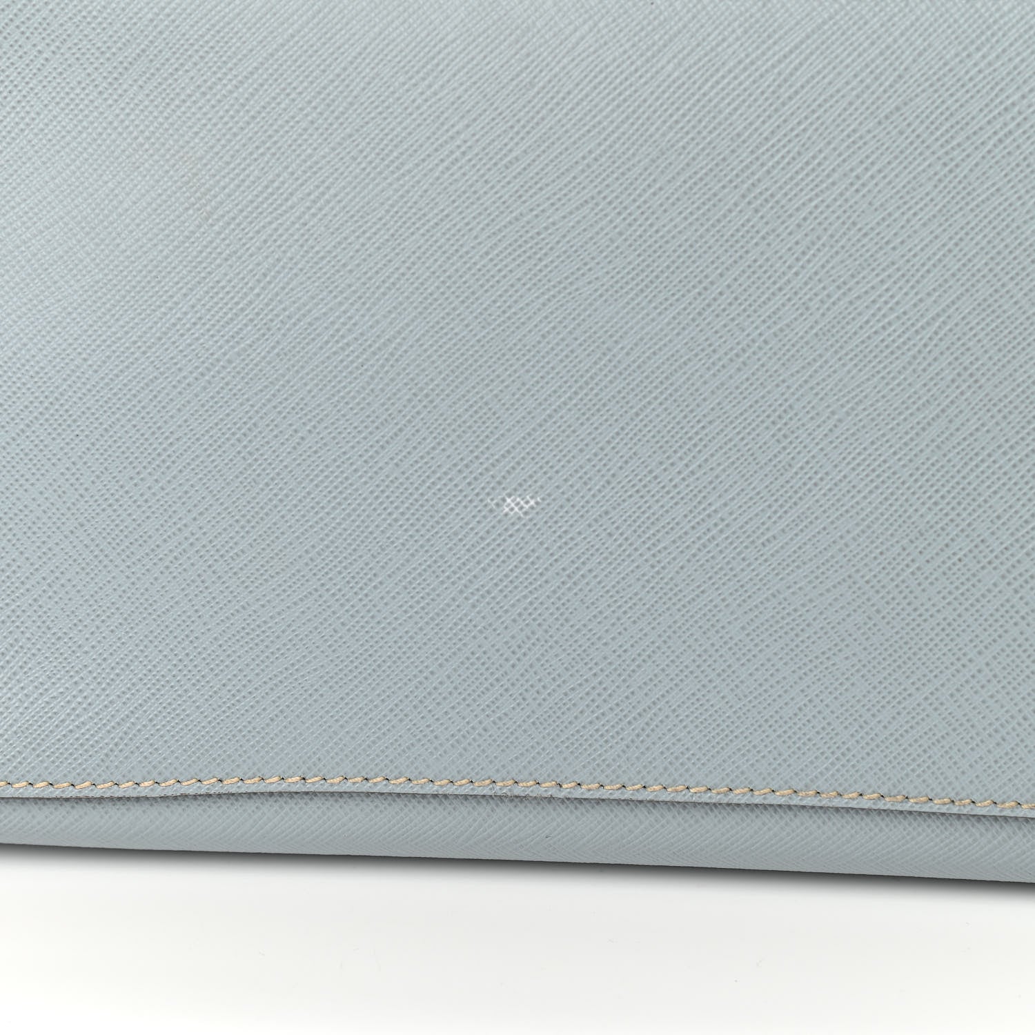 Prada Saffiano Small Galleria Bi-color Double Zip Tote White Astrale 12 of 18