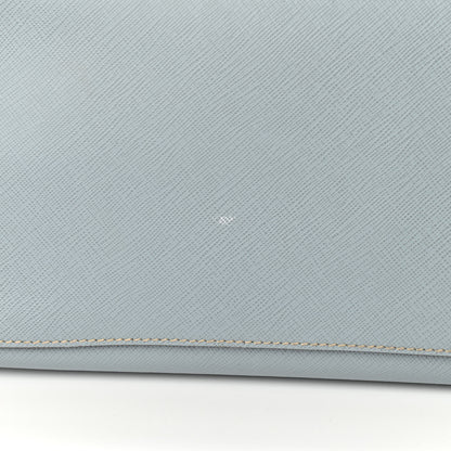 Prada Saffiano Small Galleria Bi-color Double Zip Tote White Astrale 12 of 18