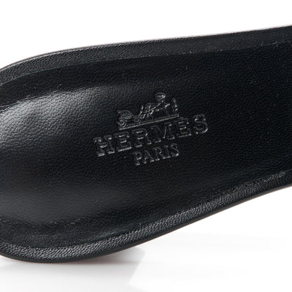 Hermes Metallic Nappa Oasis Sandals 37 Argent 7 of 9