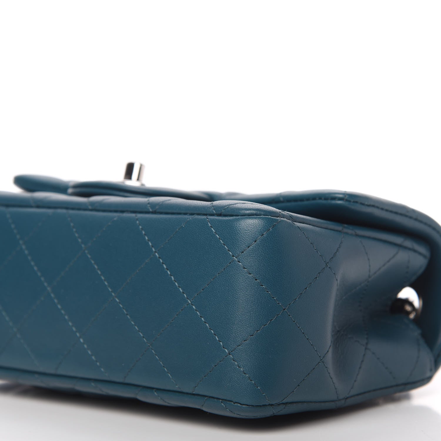 Chanel Lambskin Quilted Mini Rectangular Flap Dark Blue 7 of 11