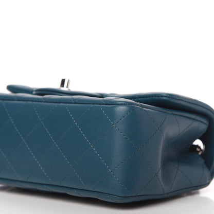 Chanel Lambskin Quilted Mini Rectangular Flap Dark Blue 7 of 11