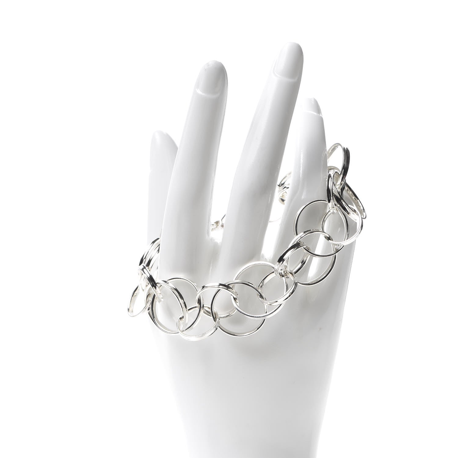 Tiffany Sterling Silver 1837 Interlocking Circles Bracelet 2 of 7