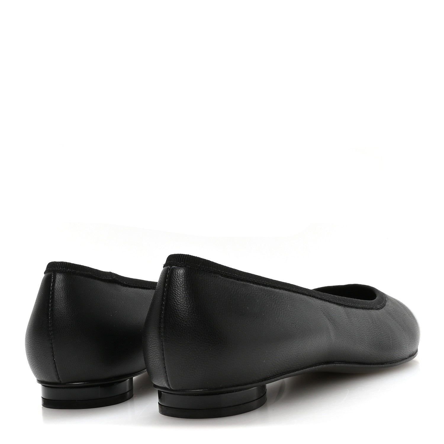 Chanel Lambskin Iridescent Lambskin Cap Toe CC Flats 37 Black White 5 of 9