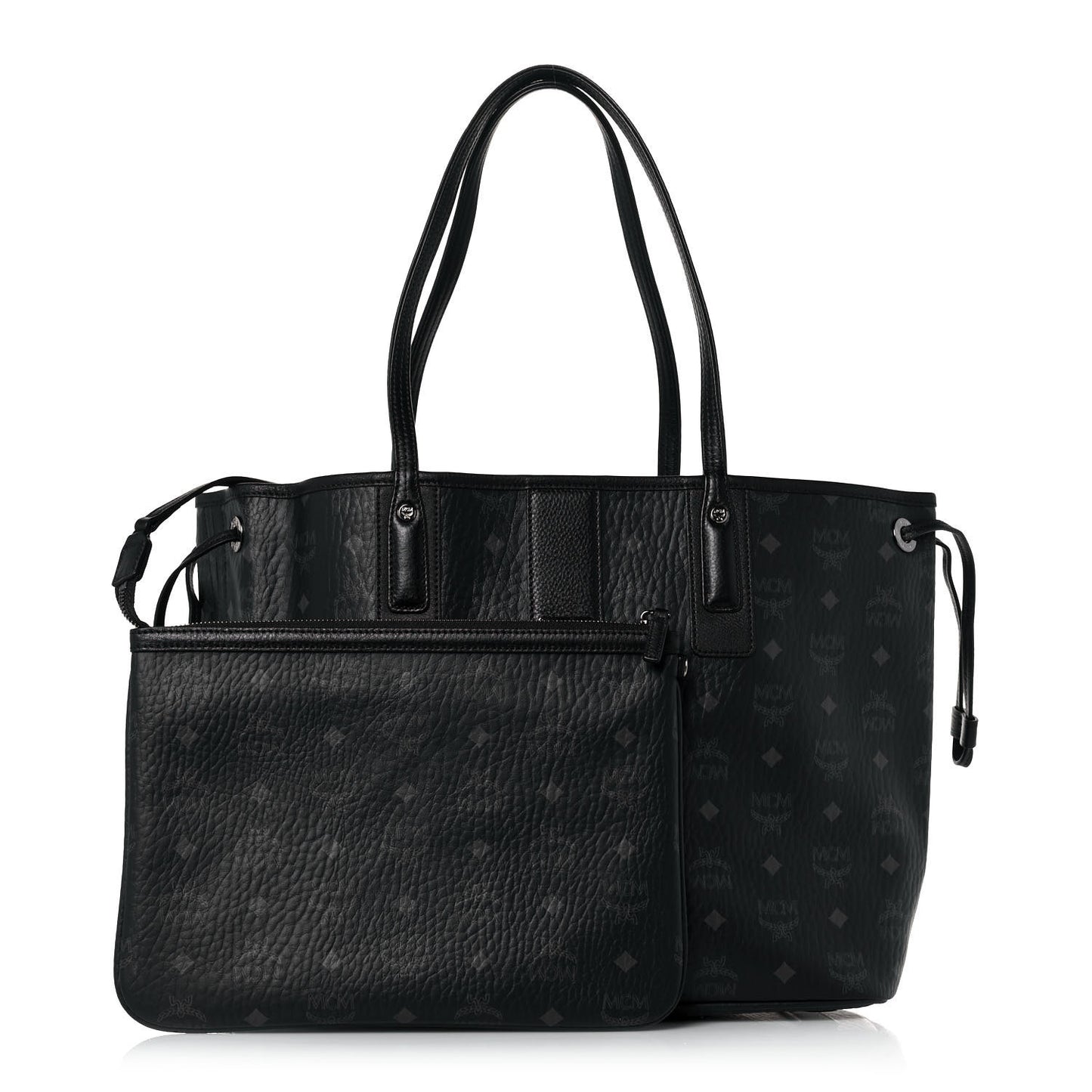 Visetos Medium Liz Reversible Shopper Tote Black