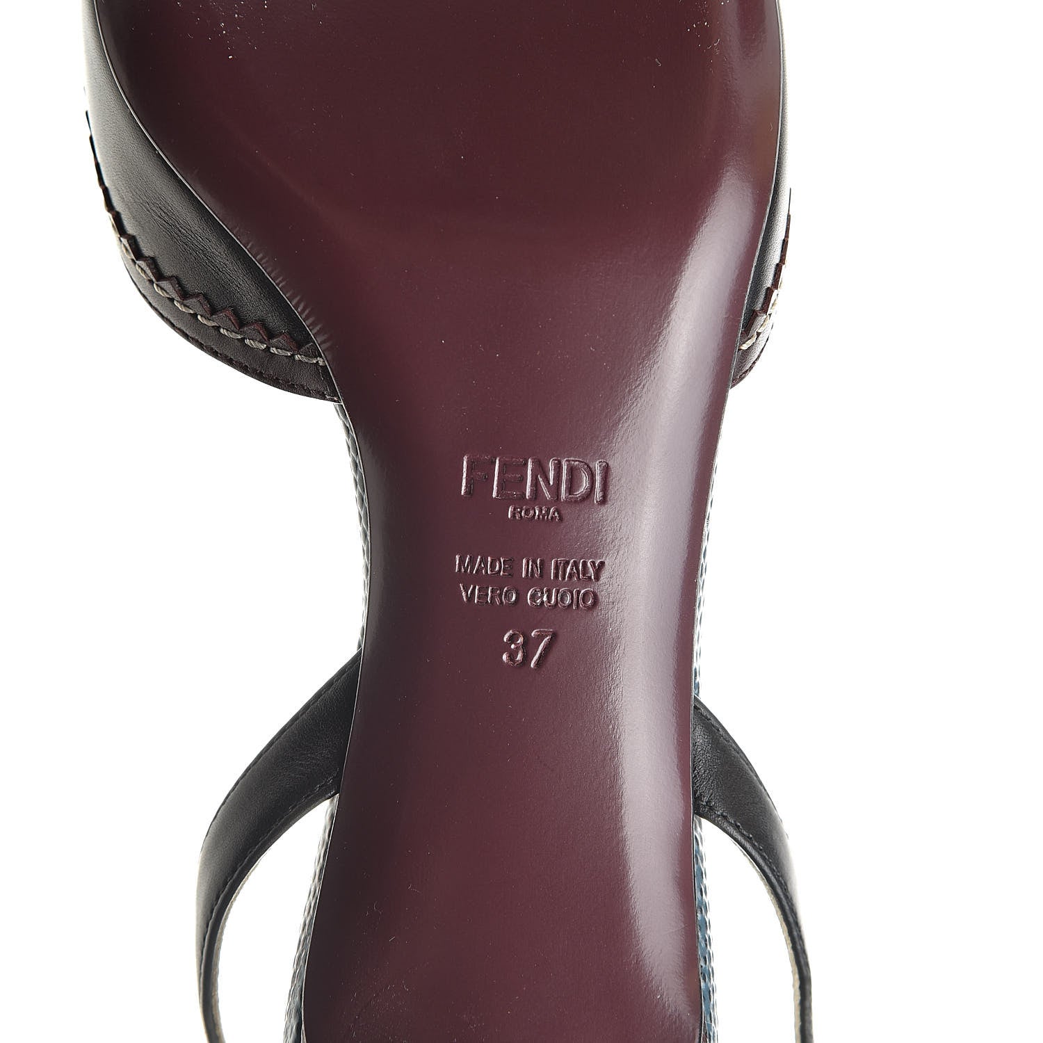 Fendi Patent Calfskin Bug Slingback Pumps 37 Multicolor 7 of 9