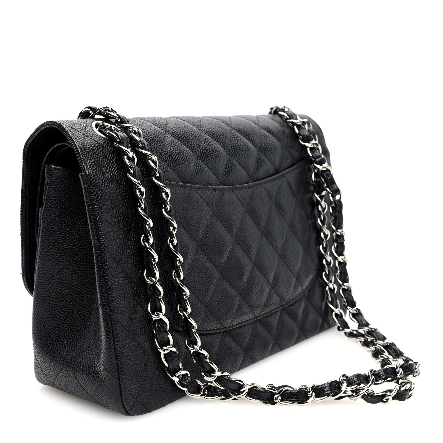 Chanel Caviar Quilted Jumbo Double Flap Black 3 of 10