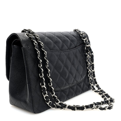 Chanel Caviar Quilted Jumbo Double Flap Black 3 of 10