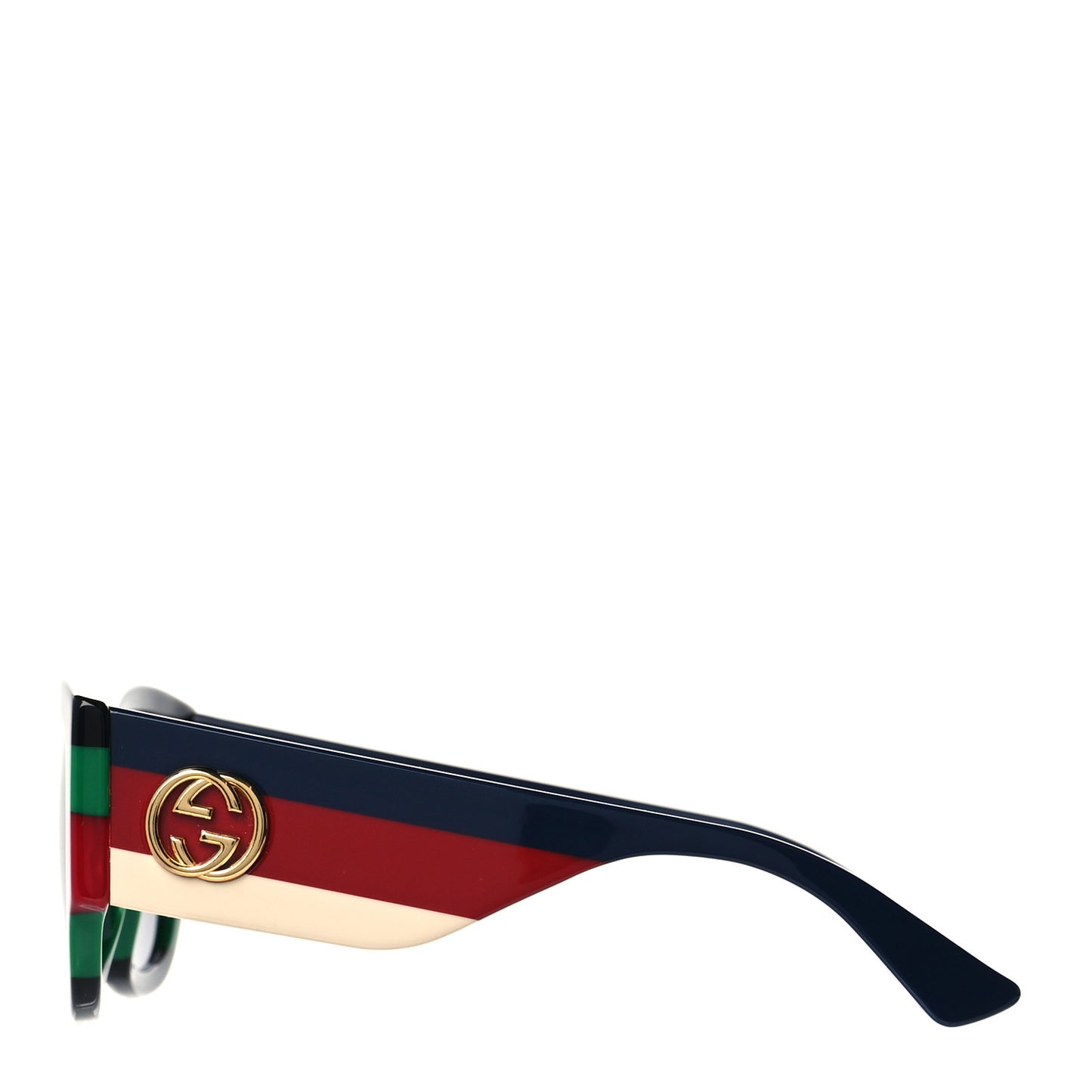 Acetate Web Oversized Frame Rectangle Sunglasses GG0276S Black Multicolor