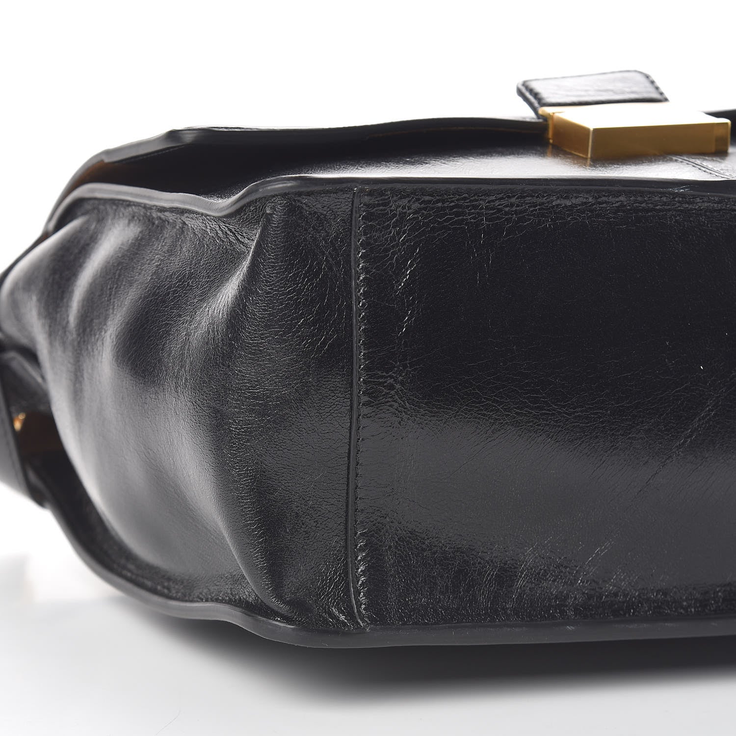 Fendi Agnello Old Shine Large Kan U Shoulder Bag Black 8 of 9